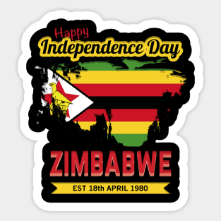 Happy Independence Day Zimbabwe, Zimbabwean Sticker